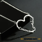 PERSONALISED ARABIC & ENGLISH HEART NECKLACE