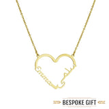 PERSONALISED ARABIC & ENGLISH HEART NECKLACE