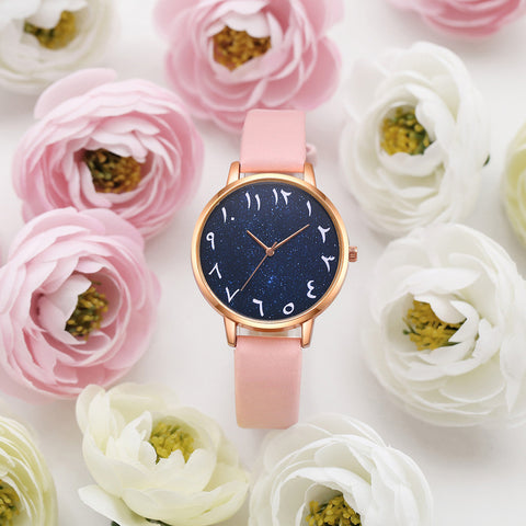 WOMEN'S BESPOKE ARABIC WRISTWATCH IN VARIETY OF COLOURS