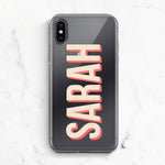 PERSONALISED CLEAR PHONE CASE FOR IPHONES