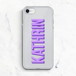 PERSONALISED CLEAR PHONE CASE FOR IPHONES