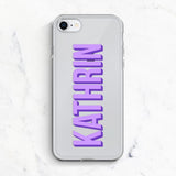 PERSONALISED CLEAR PHONE CASE FOR IPHONES