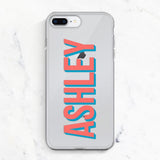 PERSONALISED CLEAR PHONE CASE FOR IPHONES