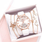 BESPOKE WOMEN'S ARABIC QUARTZ WRISTWATCH 5PC COMBO GIFT SET
