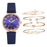 BESPOKE WOMEN'S ARABIC QUARTZ WRISTWATCH 5PC COMBO GIFT SET