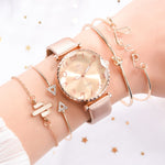 BESPOKE WOMEN'S ARABIC QUARTZ WRISTWATCH 5PC COMBO GIFT SET