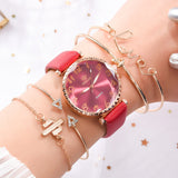 BESPOKE WOMEN'S ARABIC QUARTZ WRISTWATCH 5PC COMBO GIFT SET