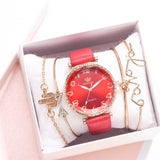 BESPOKE WOMEN'S ARABIC QUARTZ WRISTWATCH 5PC COMBO GIFT SET