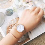 WOMEN'S ROSE GOLD/SILVER ARABIC QUARTZ WRISTWATCH