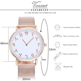 WOMEN'S ROSE GOLD/SILVER ARABIC QUARTZ WRISTWATCH