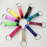 50 PCS PERSONALISED ENGRAVED BOTTLE OPENER KEYCHAIN