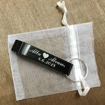 50 PCS PERSONALISED ENGRAVED BOTTLE OPENER KEYCHAIN