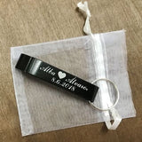 50 PCS PERSONALISED ENGRAVED BOTTLE OPENER KEYCHAIN