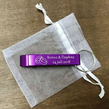 50 PCS PERSONALISED ENGRAVED BOTTLE OPENER KEYCHAIN