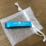 50 PCS PERSONALISED ENGRAVED BOTTLE OPENER KEYCHAIN