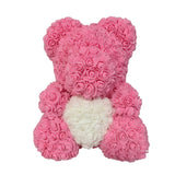 BESPOKE LUXURY ROSE TEDDY BEAR WITH GIFT BOX 40CM