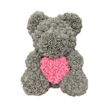 BESPOKE LUXURY ROSE TEDDY BEAR WITH GIFT BOX 40CM