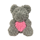BESPOKE LUXURY ROSE TEDDY BEAR WITH GIFT BOX 40CM