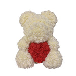 BESPOKE LUXURY ROSE TEDDY BEAR WITH GIFT BOX 40CM