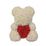 BESPOKE LUXURY ROSE TEDDY BEAR WITH GIFT BOX 40CM