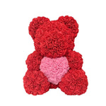 BESPOKE LUXURY ROSE TEDDY BEAR WITH GIFT BOX 40CM