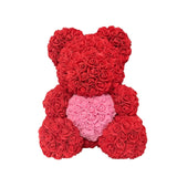 BESPOKE LUXURY ROSE TEDDY BEAR WITH GIFT BOX 40CM