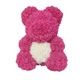 BESPOKE LUXURY ROSE TEDDY BEAR WITH GIFT BOX 40CM