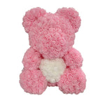 BESPOKE LUXURY ROSE TEDDY BEAR WITH GIFT BOX 40CM