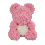 BESPOKE LUXURY ROSE TEDDY BEAR WITH GIFT BOX 40CM