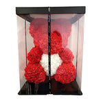BESPOKE LUXURY ROSE TEDDY BEAR WITH GIFT BOX 40CM