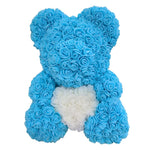 BESPOKE LUXURY ROSE TEDDY BEAR WITH GIFT BOX 40CM