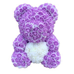 BESPOKE LUXURY ROSE TEDDY BEAR WITH GIFT BOX 40CM