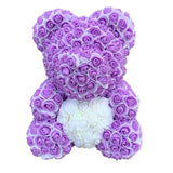 BESPOKE LUXURY ROSE TEDDY BEAR WITH GIFT BOX 40CM