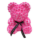 BESPOKE LUXURY ROSE TEDDY BEAR WITH GIFT BOX 40CM