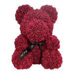 BESPOKE LUXURY ROSE TEDDY BEAR WITH GIFT BOX 40CM