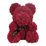 BESPOKE LUXURY ROSE TEDDY BEAR WITH GIFT BOX 40CM