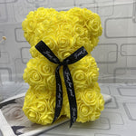 BESPOKE LUXURY ROSE TEDDY BEAR WITH GIFT BOX 25CM