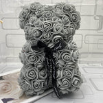 BESPOKE LUXURY ROSE TEDDY BEAR WITH GIFT BOX 25CM