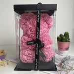 BESPOKE LUXURY ROSE TEDDY BEAR WITH GIFT BOX 25CM