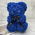 BESPOKE LUXURY ROSE TEDDY BEAR WITH GIFT BOX 25CM