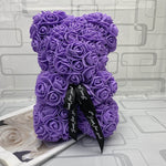 BESPOKE LUXURY ROSE TEDDY BEAR WITH GIFT BOX 25CM