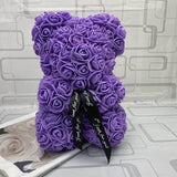 BESPOKE LUXURY ROSE TEDDY BEAR WITH GIFT BOX 25CM