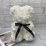 BESPOKE LUXURY ROSE TEDDY BEAR WITH GIFT BOX 25CM