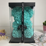 BESPOKE LUXURY ROSE TEDDY BEAR WITH GIFT BOX 25CM