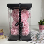 BESPOKE LUXURY ROSE TEDDY BEAR WITH GIFT BOX 25CM