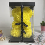 BESPOKE LUXURY ROSE TEDDY BEAR WITH GIFT BOX 25CM