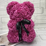 BESPOKE LUXURY ROSE TEDDY BEAR WITH GIFT BOX 25CM