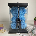 BESPOKE LUXURY ROSE TEDDY BEAR WITH GIFT BOX 25CM