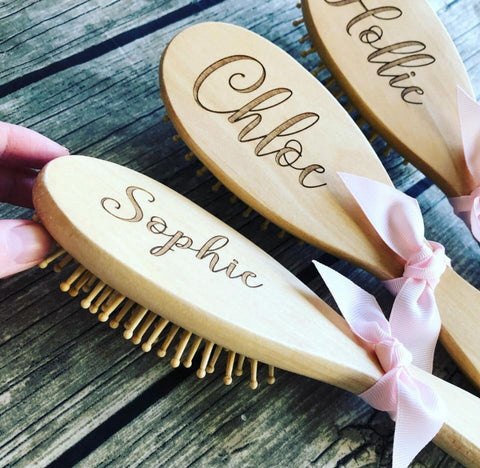 PERSONALISED ENGRAVED HAIR BRUSH FOR ADULTS & BABIES